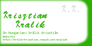 krisztian kralik business card