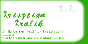 krisztian kralik business card